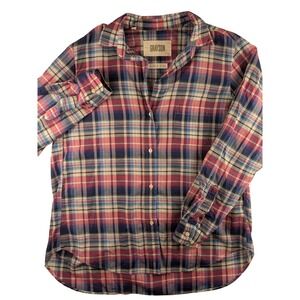 Grayson Plaid Button Down‎ Shirt Long Sleeve Pink Blue Womenswear